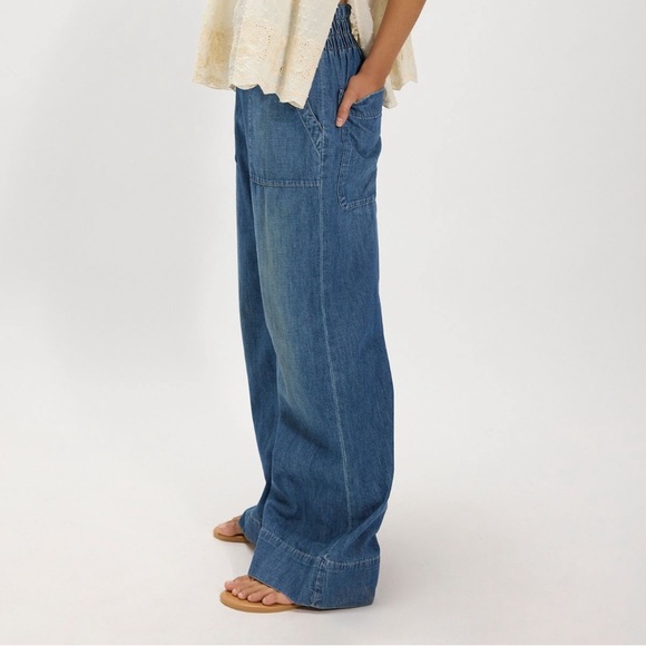 NWT We The Free Breezy Denim Pull-On Jean-Cobalt Blue - Picture 3 of 6